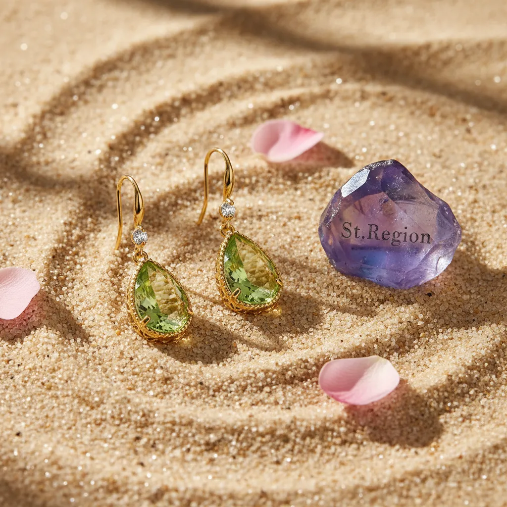 Green Crystal & Cubic Zirconia Goldtone Teardrop Hook Earrings sold by Zulily product image thumbnail 3