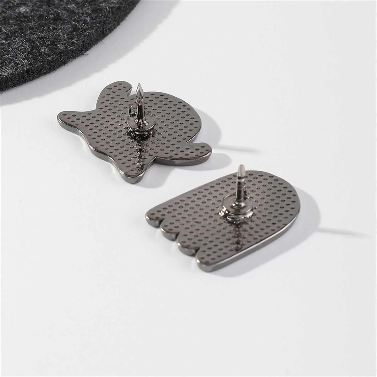 White & Silvertone Ghost Enamel Pin Set sold by Zulily product image thumbnail 3