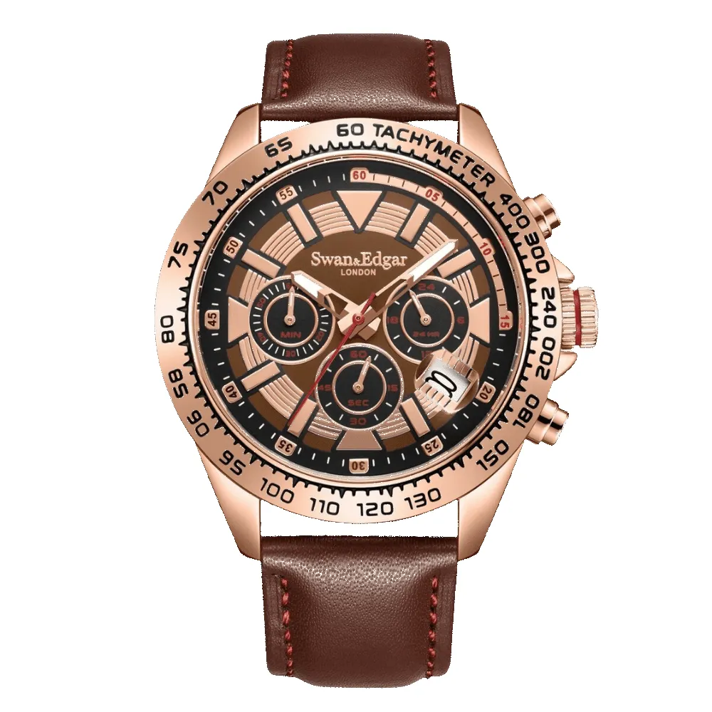Limited Edition Swan & Edgar Hand Assembled Speed Tracker Mechanical Quartz Rose Blue sold by Zulily product image thumbnail 5