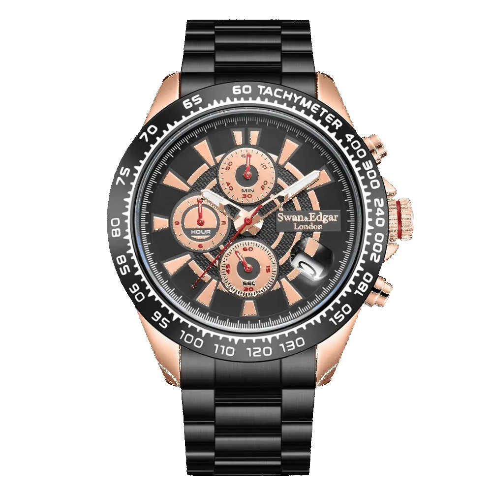 Limited Edition Swan & Edgar Hand Assembled Speed Target Mechanical Quartz Silver Blue sold by Zulily product image thumbnail 5