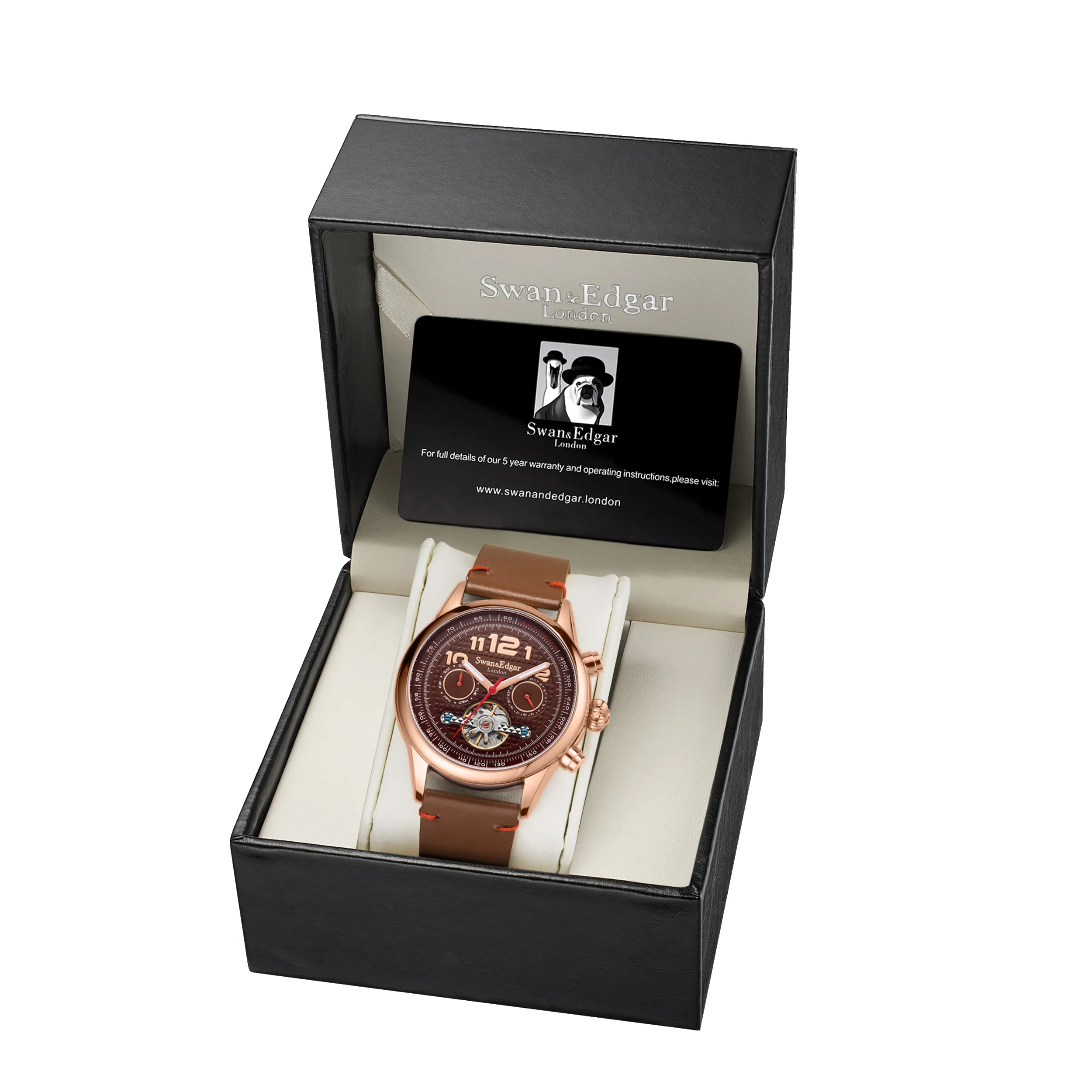 Limited Edition Swan & Edgar Hand Assembled Hasten Automatic Rose Brown sold by Zulily product image thumbnail 2