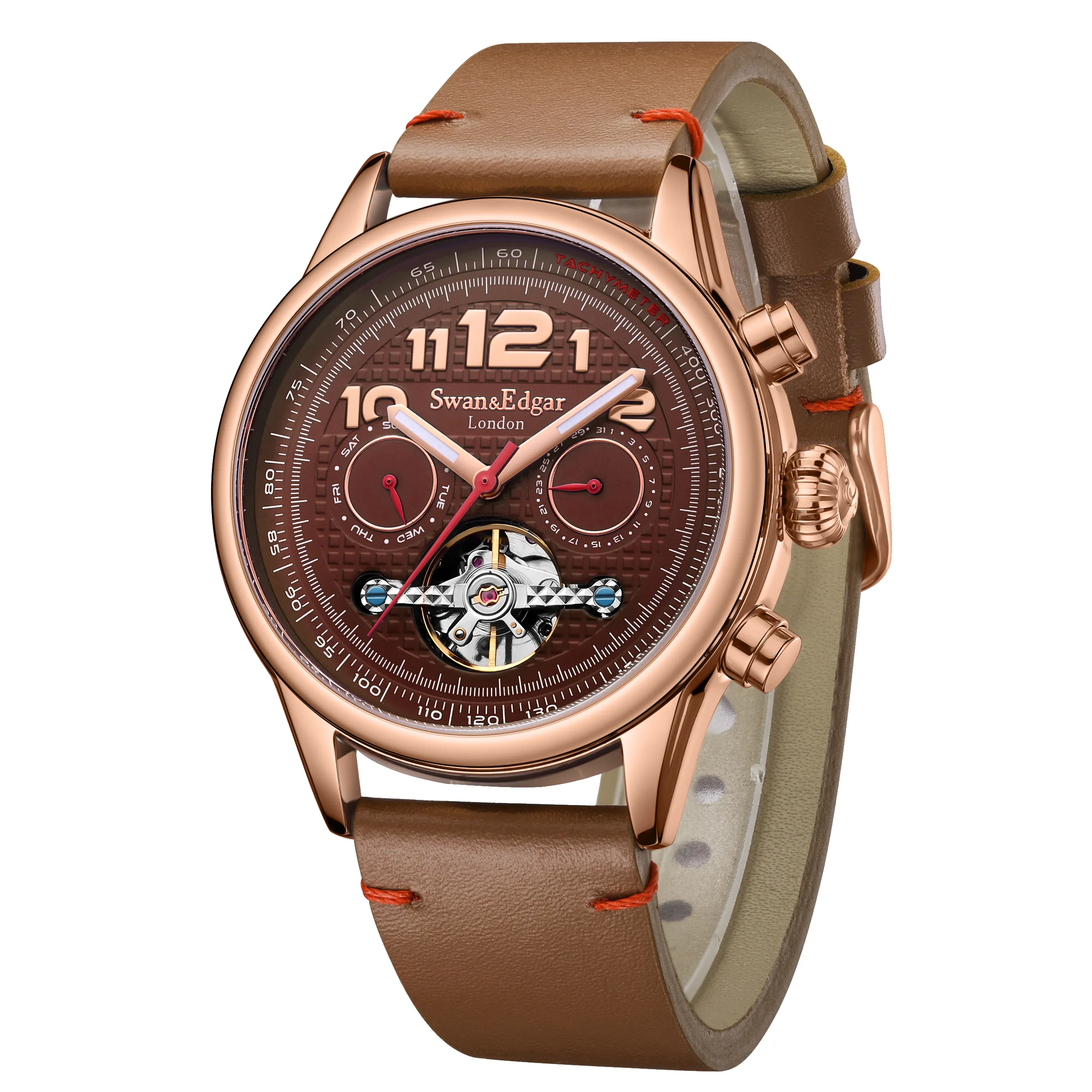 Limited Edition Swan & Edgar Hand Assembled Hasten Automatic Rose Brown sold by Zulily product image thumbnail 3