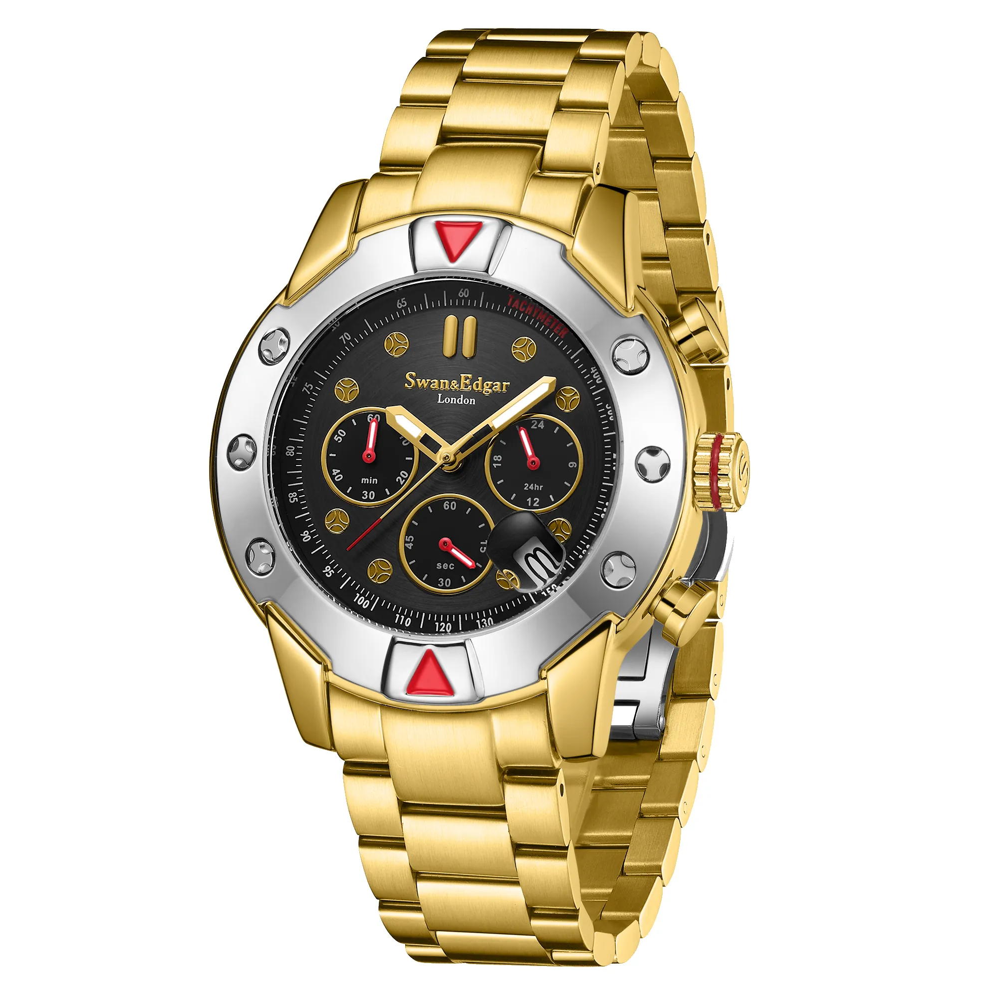 Limited Edition Swan & Edgar Hand Assembled Mechanical-Quartz Hybrid Gold sold by Zulily product image thumbnail 3