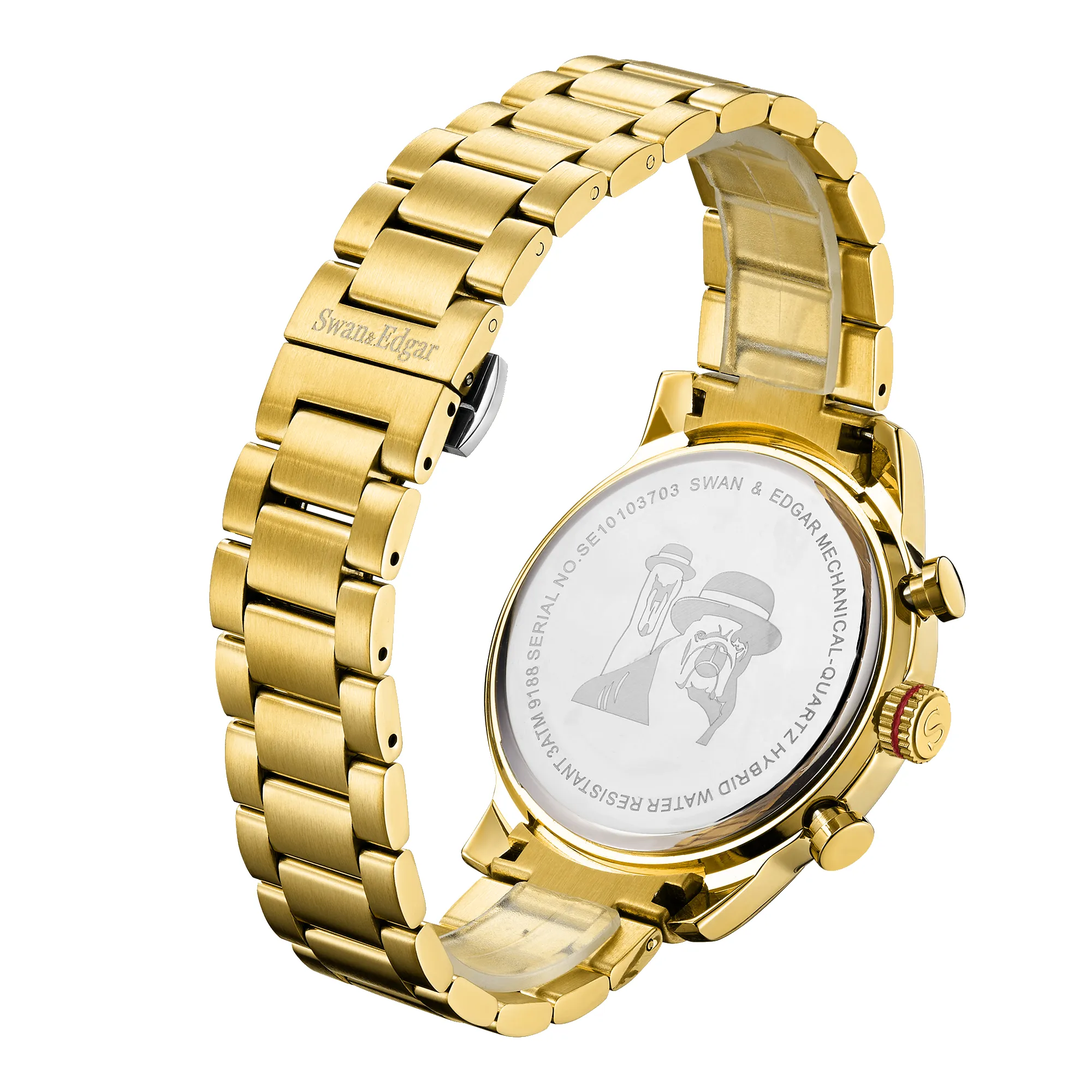 Limited Edition Swan & Edgar Hand Assembled Mechanical-Quartz Hybrid Gold sold by Zulily product image thumbnail 4
