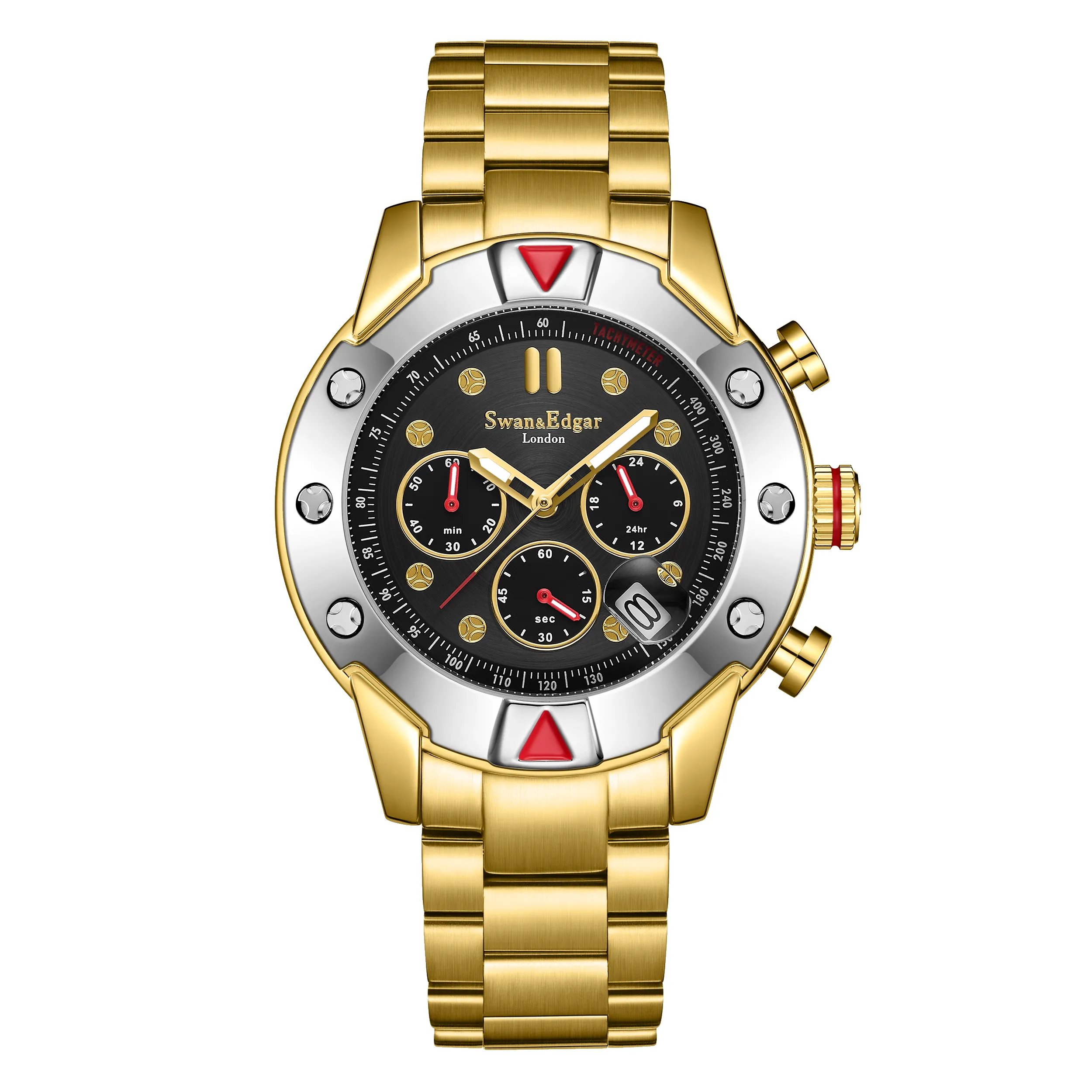 Limited Edition Swan & Edgar Hand Assembled Mechanical-Quartz Hybrid Gold sold by Zulily