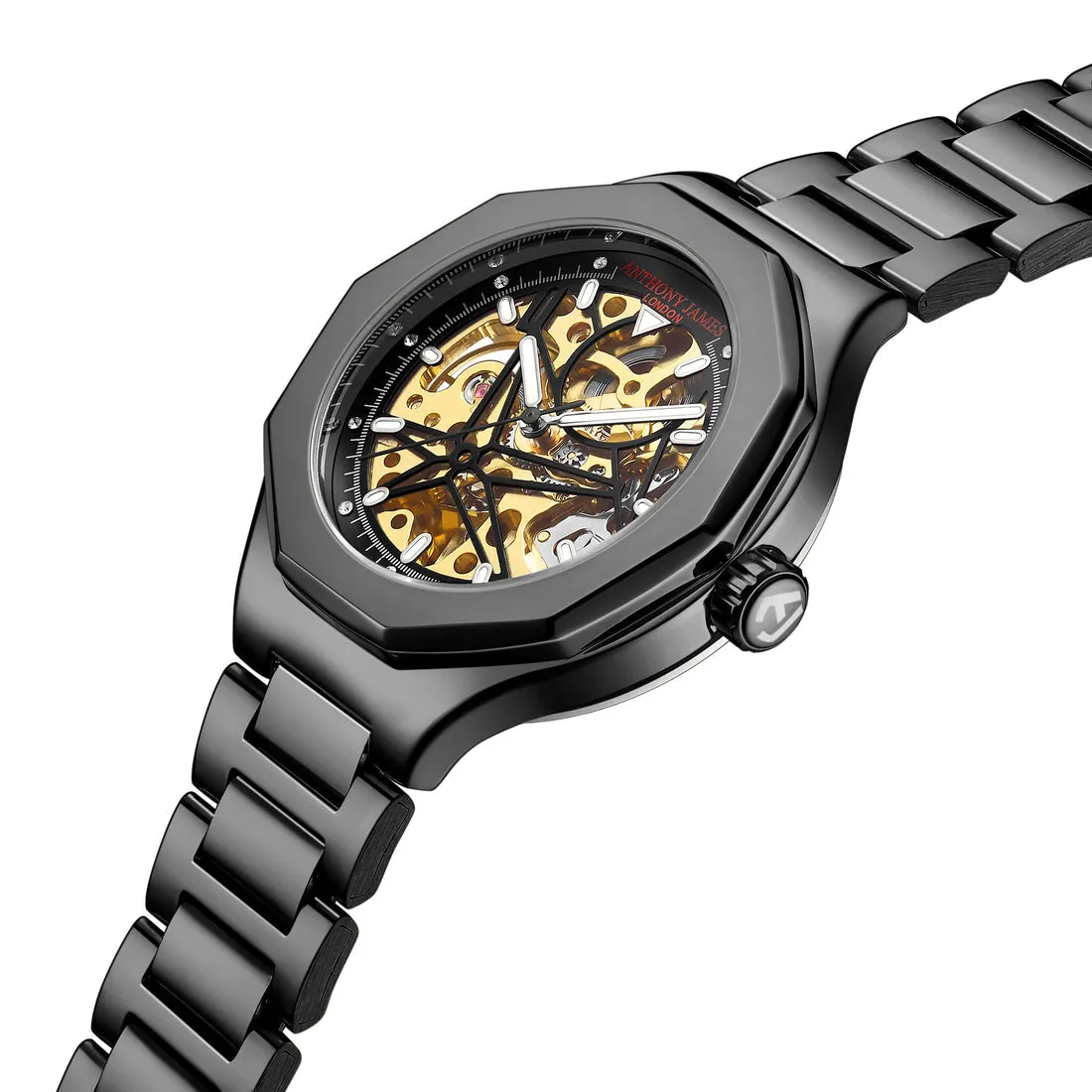 Hand Assembled Anthony James Sports Skeleton Automatic Black sold by Zulily product image thumbnail 2
