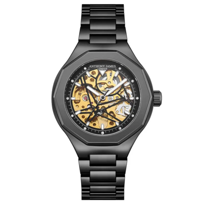Hand Assembled Anthony James Sports Skeleton Automatic Black made by Anthony James