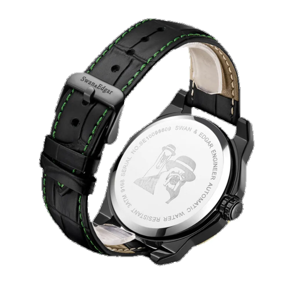 Limited Edition Swan & Edgar Hand Assembled Engineer Automatic Green sold by Zulily product image thumbnail 4