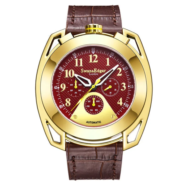 Limited Edition Swan & Edgar Hand Assembled Crusader Automatic Brown made by Swan and Edgar