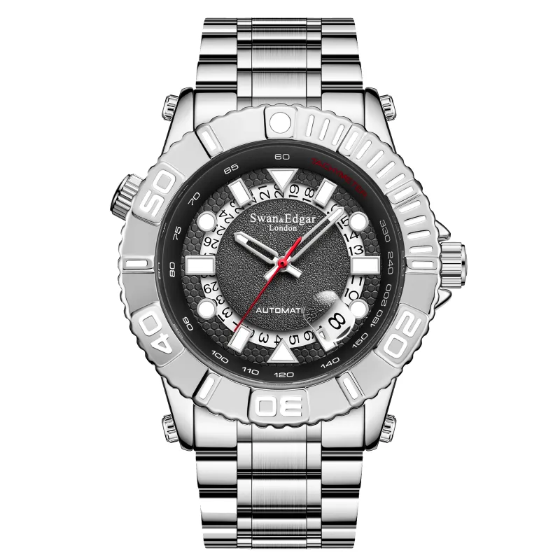 Limited Edition Swan & Edgar Hand Assembled Geometric Racer Automatic Steel made by Swan and Edgar