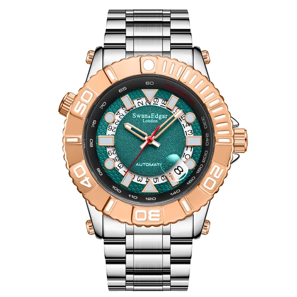 Limited Edition Swan & Edgar Hand Assembled Geometric Racer Automatic Steel sold by Zulily product image thumbnail 5