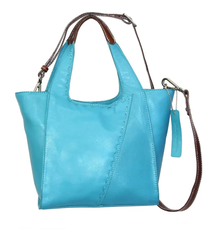 Chiara Small Satchel in Turquoise made by Nino BOSSI