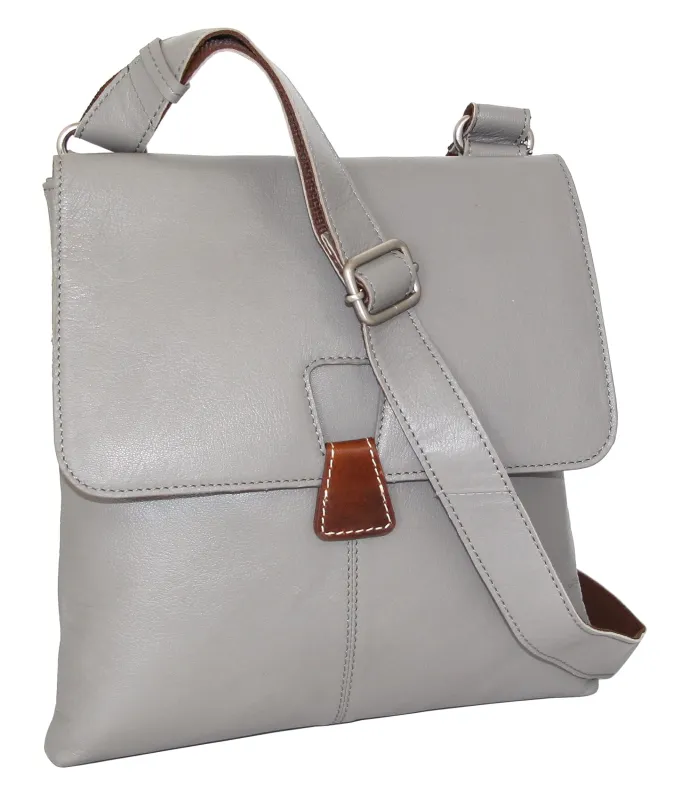 California Leather Crossbody Bag in Stone made by Nino BOSSI