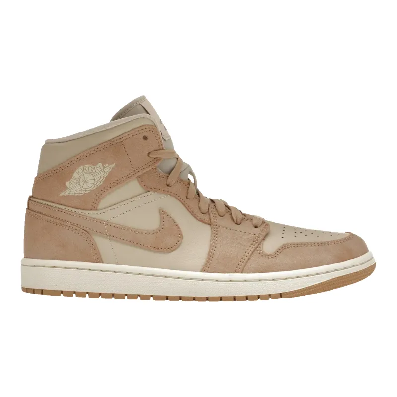 Nike Air Jordan 1 Mid SE Women's Sneakers — Legend Light Brown Suede Mid-Top made by Nike