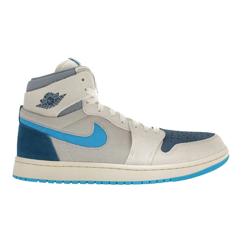 Nike Air Jordan 1 Zoom CMFT 2 Men's Sneakers — Sail & Dark Powder Blue High-Top made by Nike