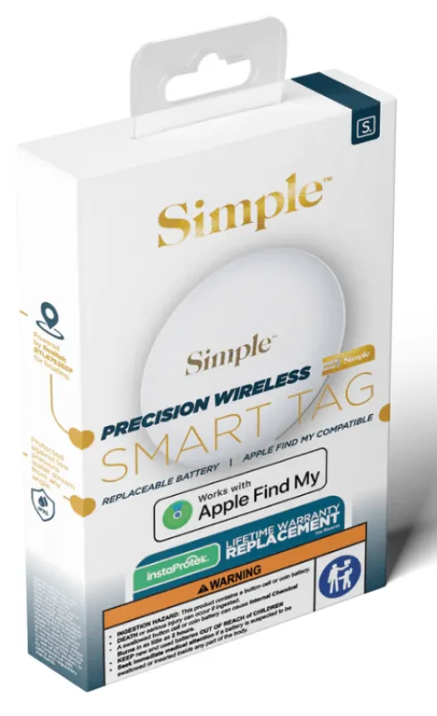 Simple Smart Tag / 1 Pack (Tracker - Works with Apple Find My) made by Simple