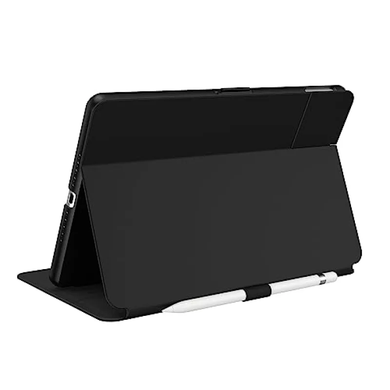 Speck Balance Folio Case for Ipad 10.2 Inch (2019-2021) - Drop & Camera Protection, Slim Multi Range Stand, Apple Pencil Holder - Black/Black made by speck