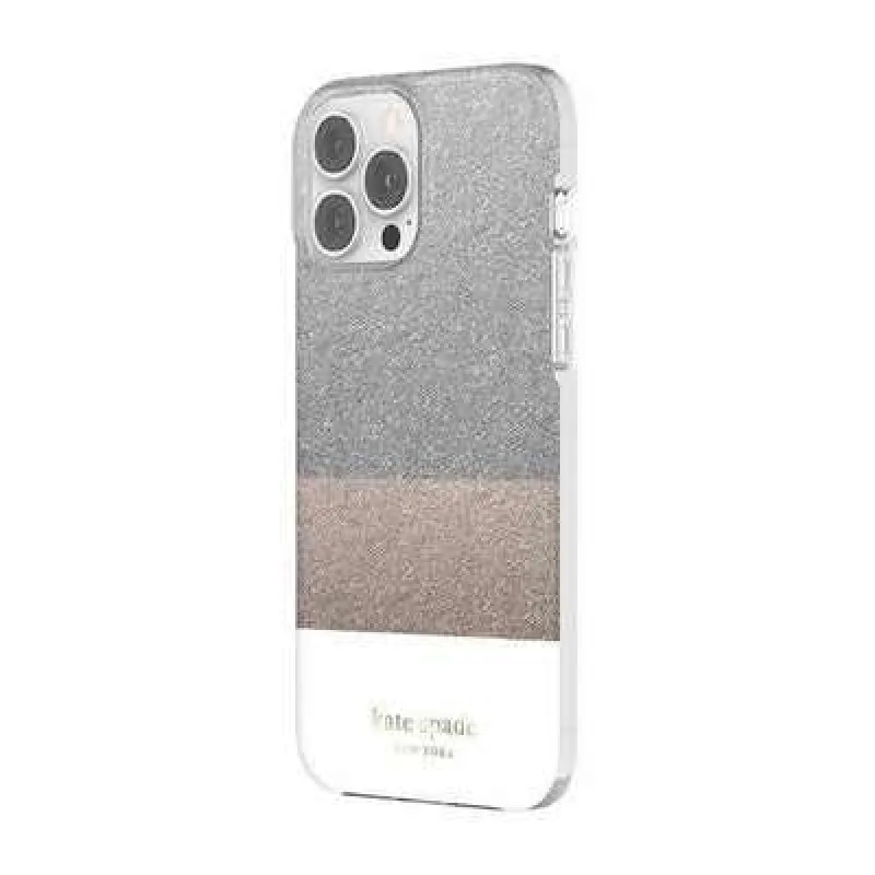 Kate Spade New York Protective Hardshell Case for Iphone 13 Pro Max - Glitter Block White made by Kate Spade