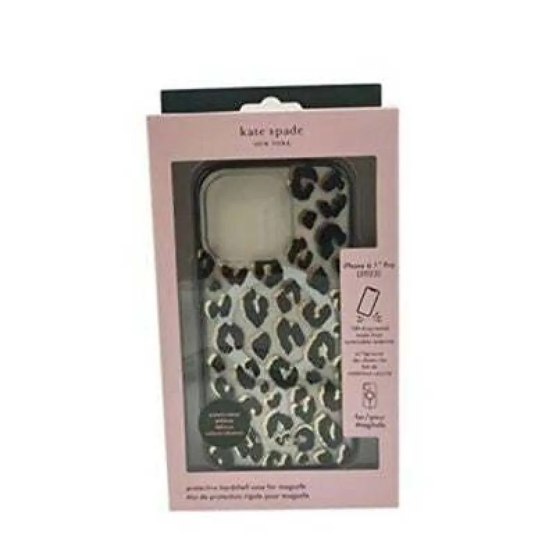Kate Spade New York Protective Hardshell Case Compatible with Magsafe for Apple Iphone 14 Pro - City Leopard Black [Ksiph-235-Ctlb] made by Kate Spade