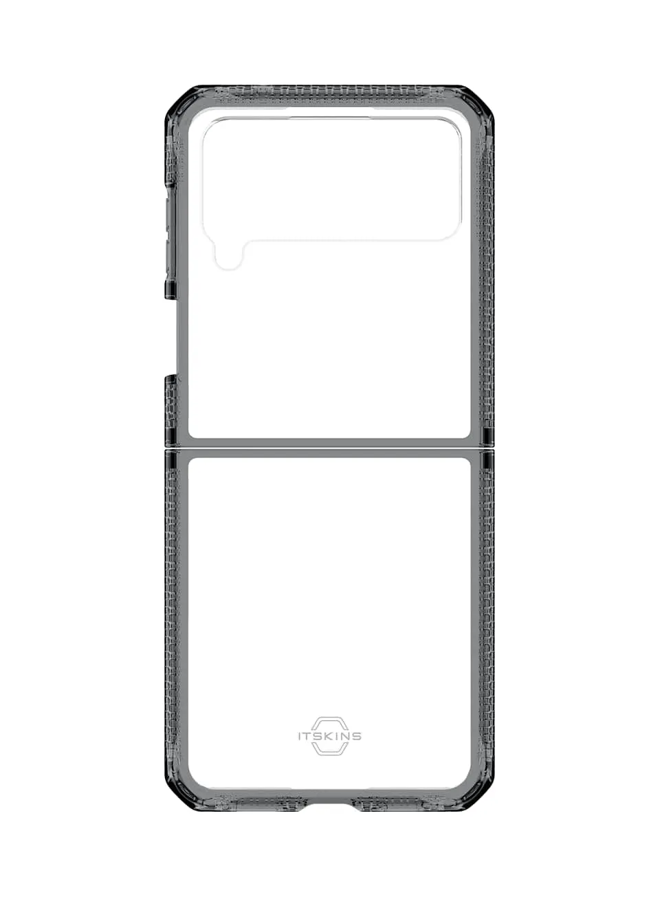 Itskins | Hybrid R Clear Protective Phone Case Compatible with Samsung Galaxy Z Flip4 5g, Slim Hybrid Case, Shockproof Cover, Anti-Yellowing, and Military Grade Phone Case | Smoke and Transparent sold by Zulily
