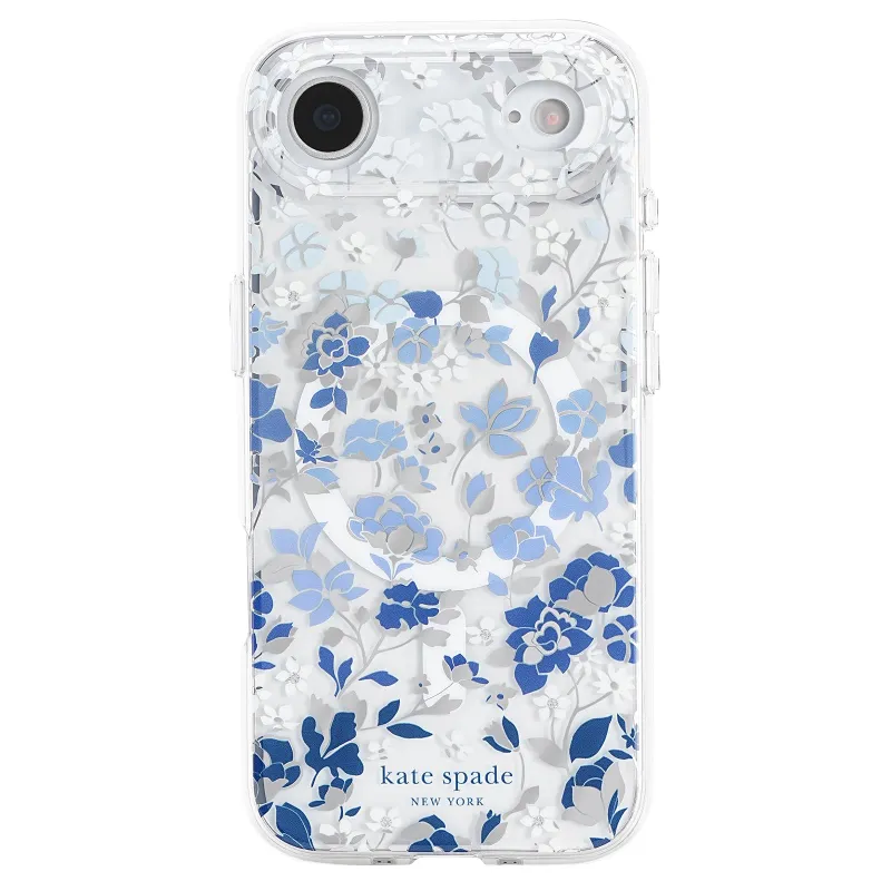 Kate Spade New York Iphone Air Case - Compatible with Magsafe - Designer Phone Case - Flowerbed Blue Gems made by Kate Spade