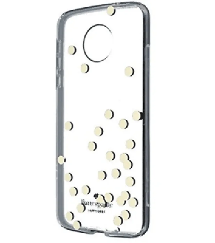 Kate Spade New York Flexible Hardshell for Moto Z Droid - Confetti Dot Gold Foil / Clear made by Zulily