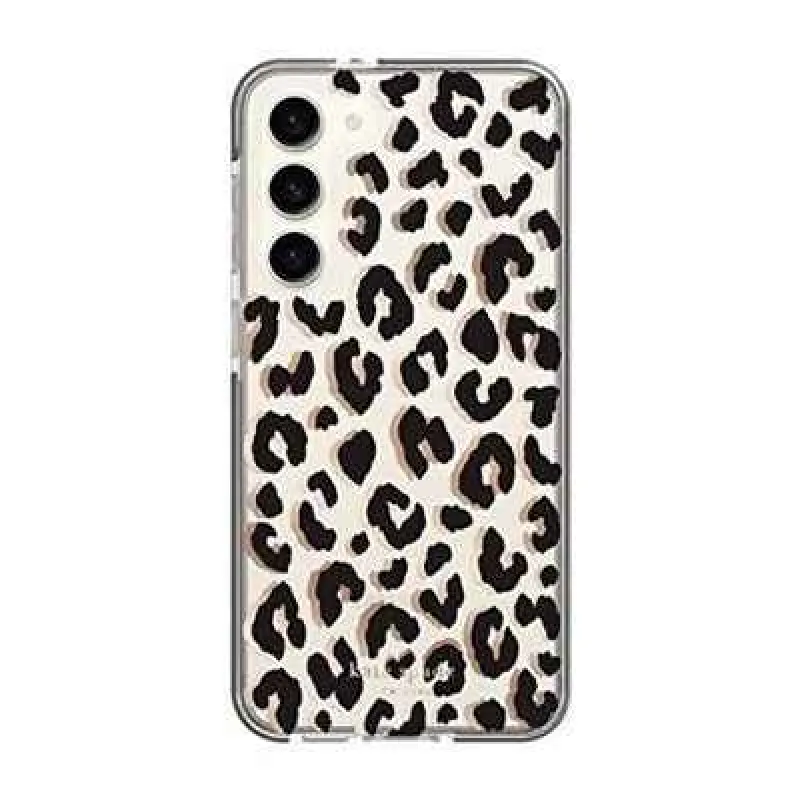 Kate Spade - New York Defensive Hardshell Case for Samsung Galaxy S23 Plus - City Leopard Black made by Kate Spade