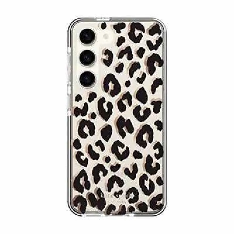 Kate Spade New York Defensive Hardshell Case Compatible with Samsung Galaxy S23 - Black Cheetah Print made by Kate Spade