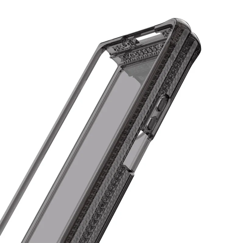 Itskins Hybrid R // Clear Compatible with Galaxy Z Fold4 5g, Protective Phone Case, Slim Hybrid Case, Shockproof Cover, Anti-Yellowing, and Military Grade Phone Case - Smoke and Transparent made by Zulily