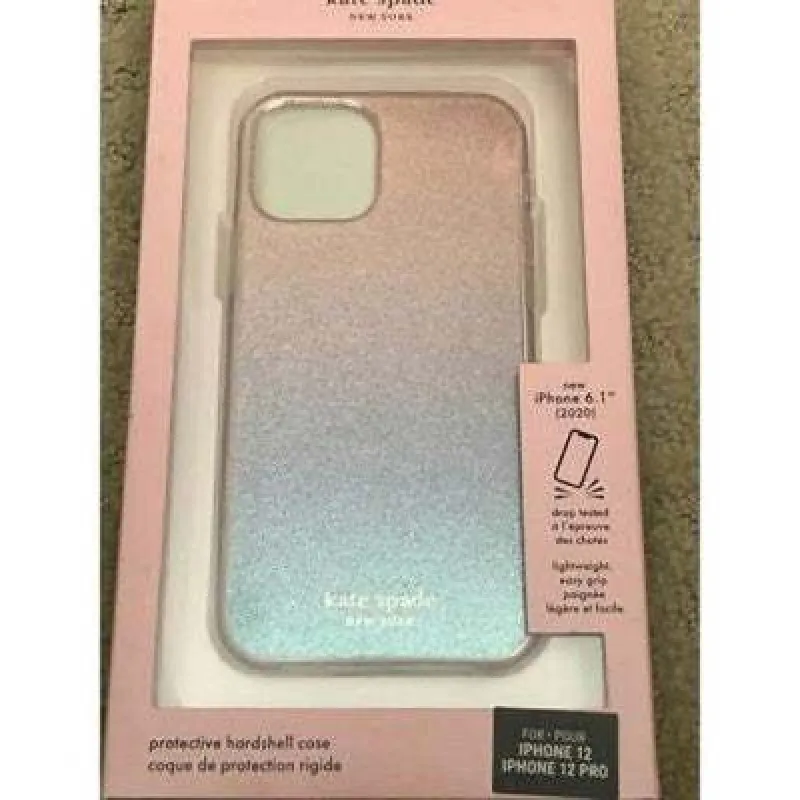 Kate Spade Hardshell Phone Case for Iphone 12 Pro Max Glitter Ombre Pink Blue See Original Listing made by Kate Spade