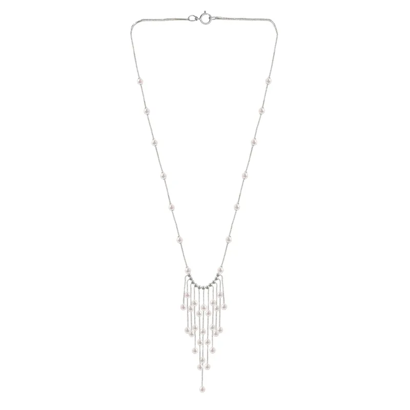 Sterling Silver Freshwater Pearl Statement Necklace made by Zulily