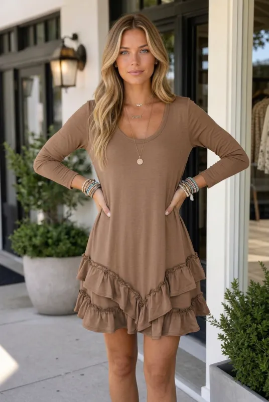 Krystal Sleeve Mini Dress - L - 12/14 / Goat made by Threaded Pear