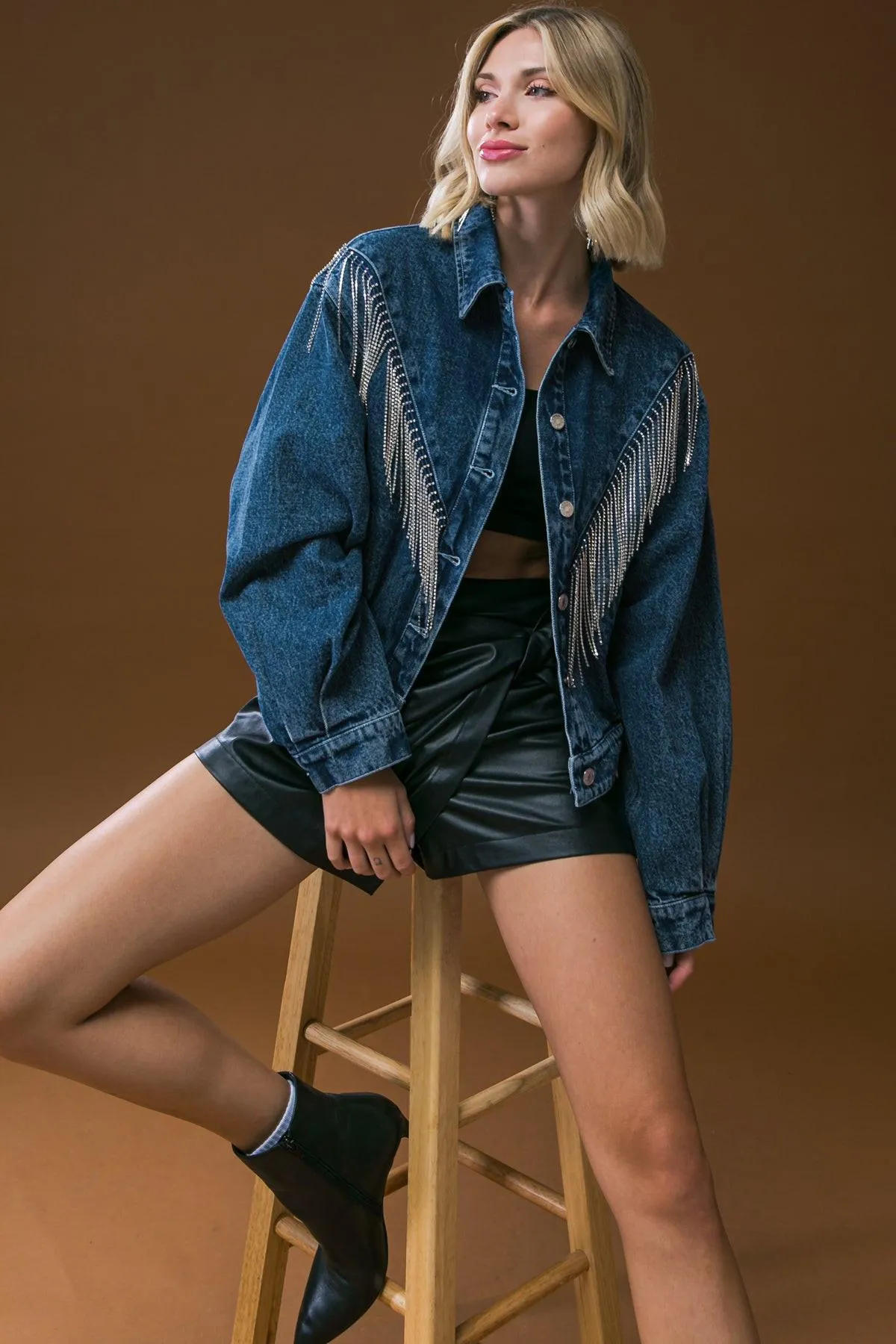 Stunning Excellence Washed Denim Jacket sold by Zulily