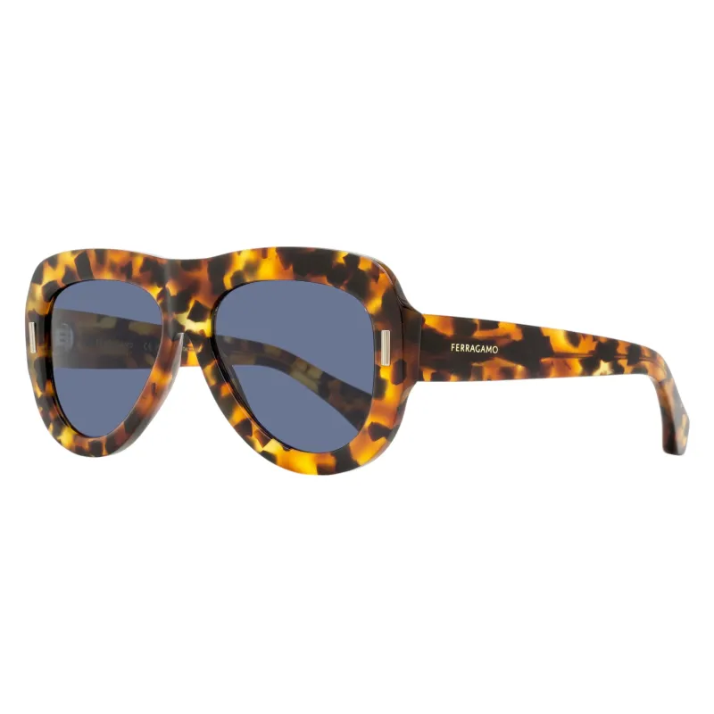 Ferragamo Thick Rimmed Pilot Sunglasses made by Salvatore Ferragamo