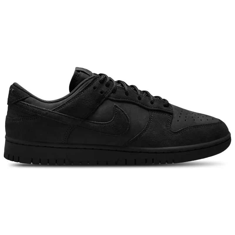 Nike Men's Dunk Low Retro SE Nubuck Triple Black made by Nike