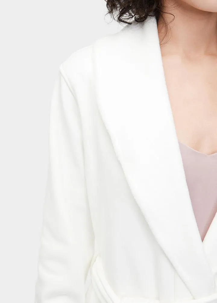 UGG Women's Duffield II Double Knit Fleece Robe Cream sold by Zulily product image thumbnail 2