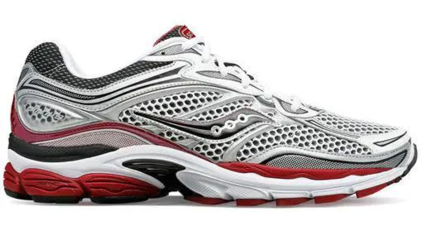 Saucony Men's Progrid Omni 9 White/Silver/Red made by Saucony