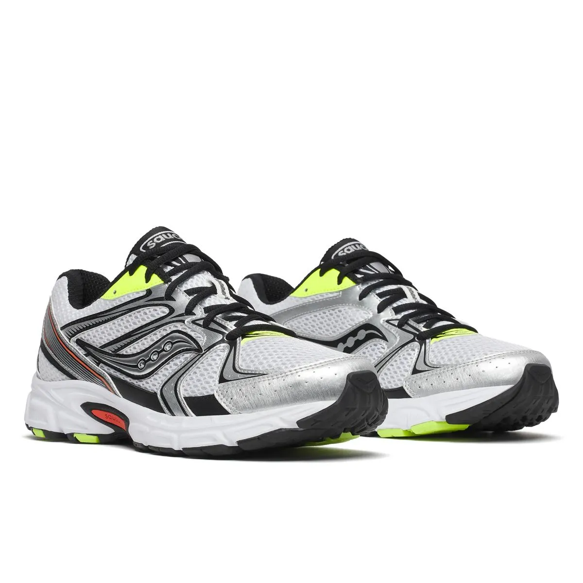 Saucony Men's Ride Millennium White/Silver/Lime/Orange sold by Zulily product image thumbnail 2