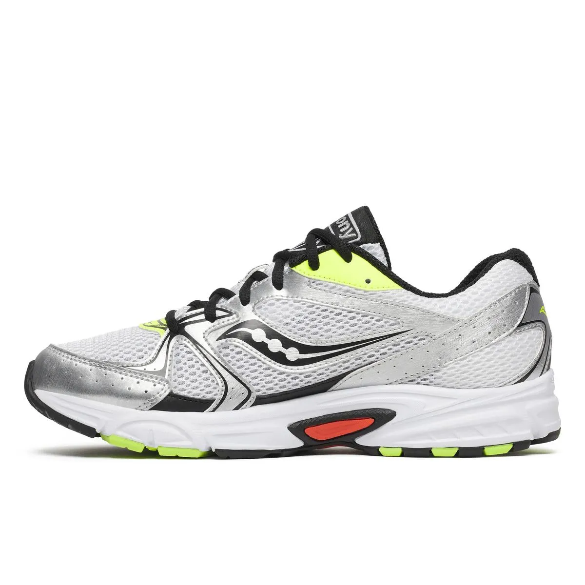 Saucony Men's Ride Millennium White/Silver/Lime/Orange sold by Zulily product image thumbnail 3