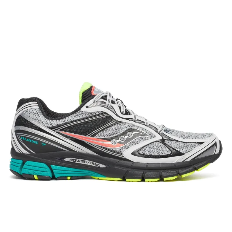 Saucony Men's Progrid Guide 7 White/Teal made by Saucony