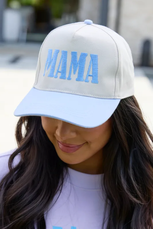 Mama Blue Trucker Hat made by Pink Lily