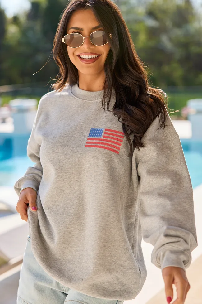 Live Free Light Grey Graphic Sweatshirt sold by Zulily product image thumbnail 2