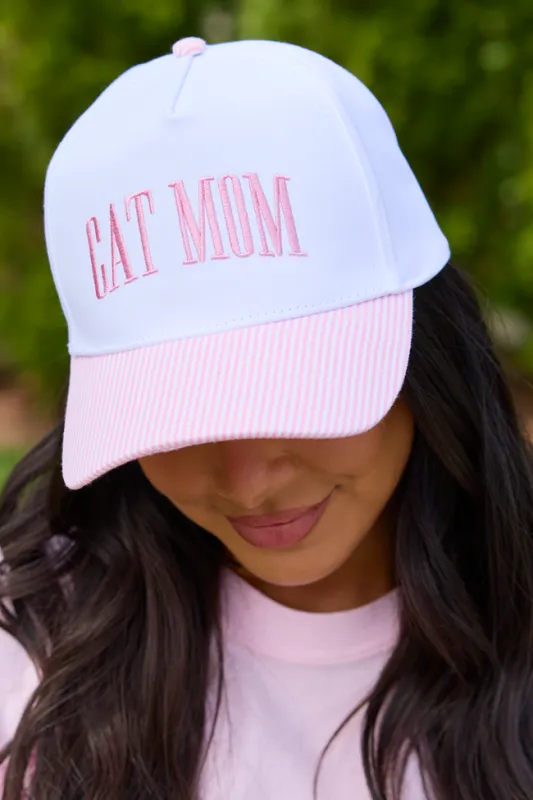 Cat Mom Pink Hat made by Pink Lily