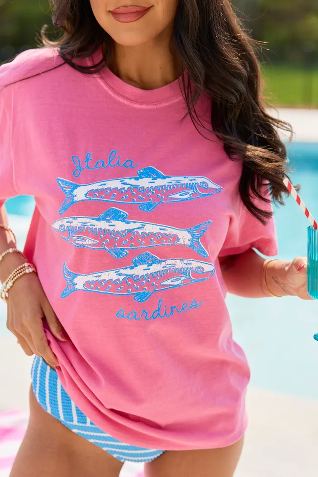Italia Sardines Pink Comfort Colors Graphic Tee sold by Zulily product image thumbnail 2