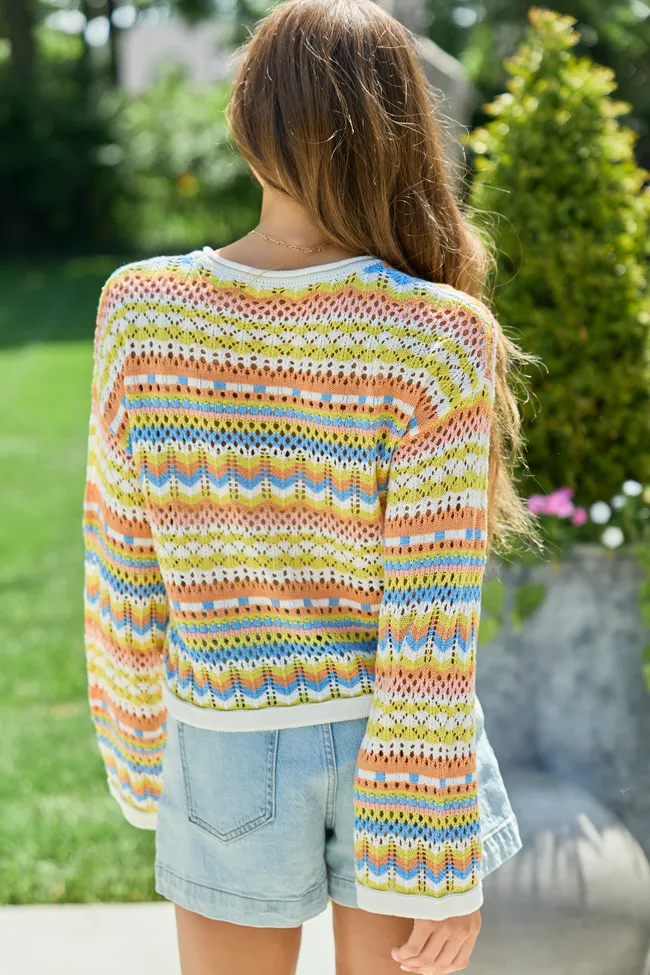 Bright And Breezy Yellow Multi Stripe Sweater sold by Zulily product image thumbnail 5