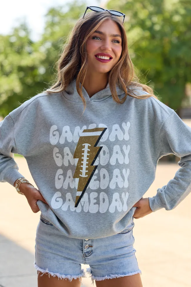 Gameday Football Light Grey Graphic Hoodie sold by Zulily product image thumbnail 4