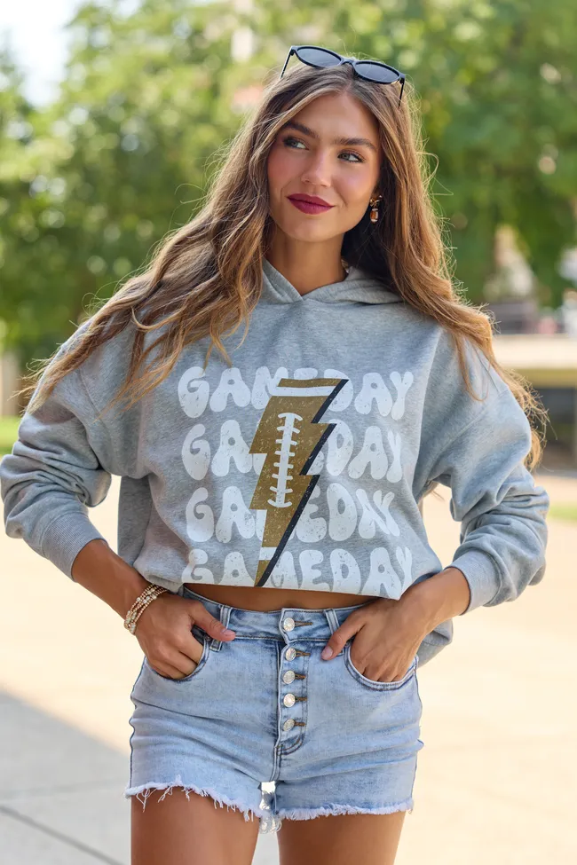 Gameday Football Light Grey Graphic Hoodie sold by Zulily