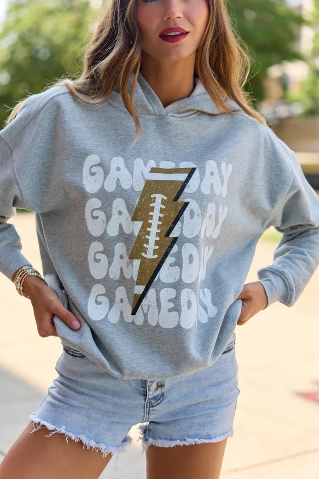 Gameday Football Light Grey Graphic Hoodie sold by Zulily product image thumbnail 3