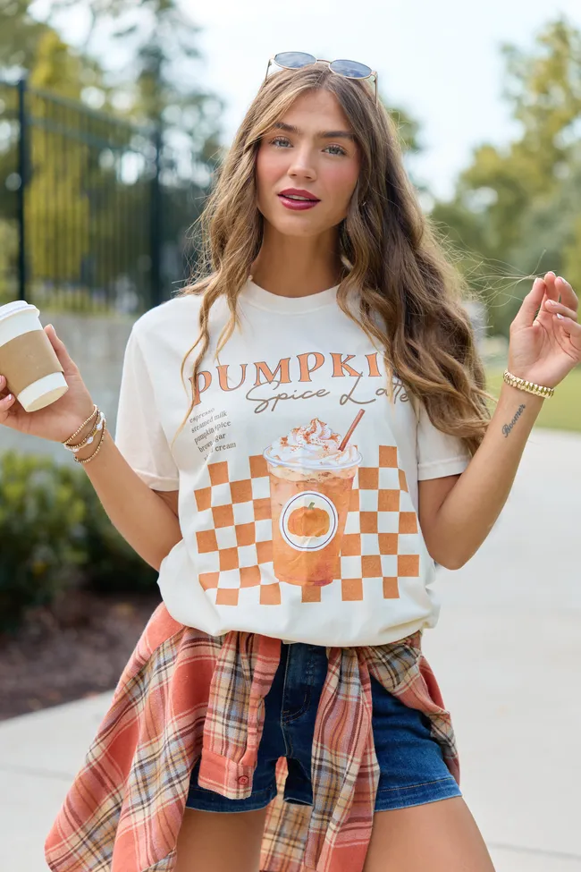 Pumpkin Spice Latte Ivory Graphic Tee sold by Zulily product image thumbnail 5