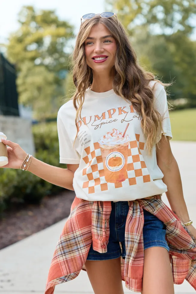 Pumpkin Spice Latte Ivory Graphic Tee sold by Zulily product image thumbnail 3